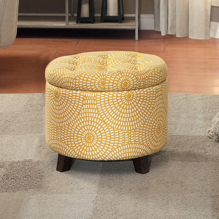 House of Hampton® Zeringue 20" Wide Tufted Round Storage Ottoman & Reviews Wayfair